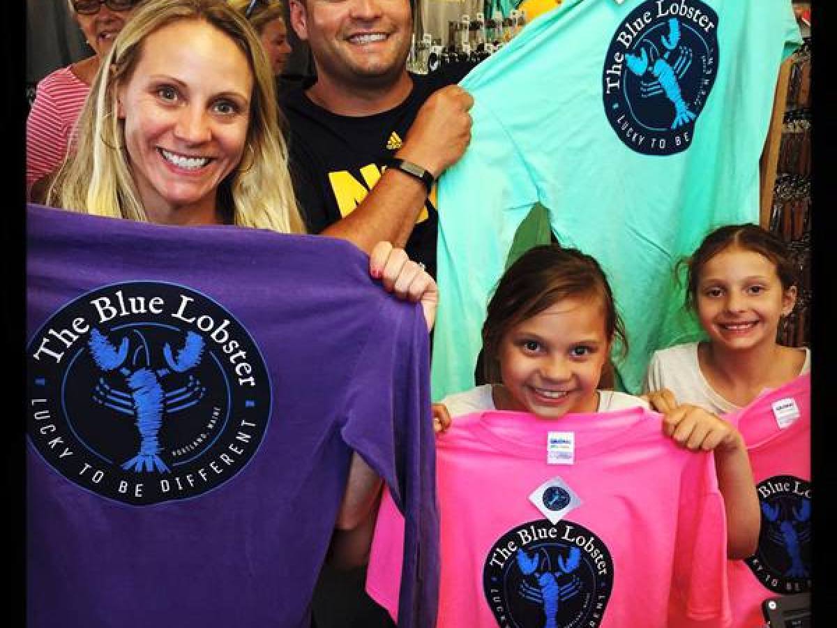Family with The Blue Lobster shirts