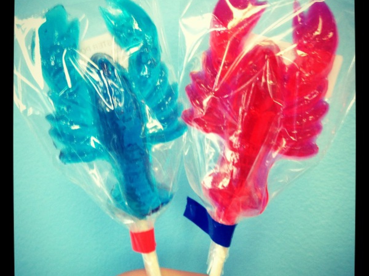 The Blue Lobster lollipops
